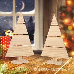 ต้นคริสต์มาสไม้แบบยังไม่เสร็จสำหรับงานประดิษฐ์ ของตกแต่งตั้งโต๊ะ DIY วัสดุไม้สน รูปทรงสามเหลี่ยม YH 08023 - Product Image 5