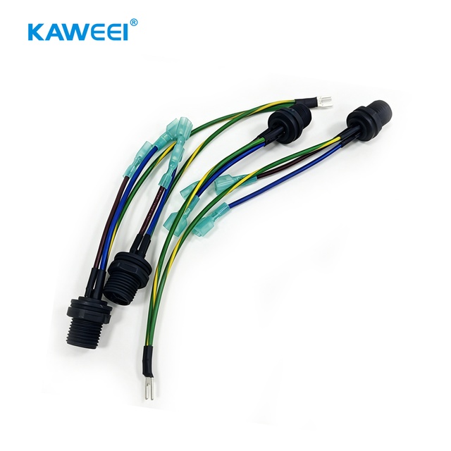 Custom Waterproof Panel Mount Wire Harness with Quick Connectors for Industrial & Household Use