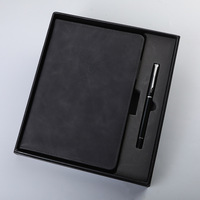 Carnet en cuir transfrontalier en stock, format A5 épaissi, motif tête de cerf, coffret cadeau ; Coffret cadeau de papeterie et journal intime