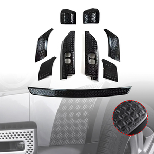 <span class=keywords><strong>Film</strong></span> anti-rayures texturé noir brillant 9 pièces pour la coque de rétroviseur latéral de voiture pour Land Rover Defender 90 - Product Image 1