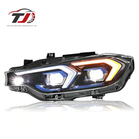 Feux de jour à LED modifiés avec lentille à cadre bleu 12V, 6000K, 8000 Lumens, pour BMW Série 3 F30 (2013-2019)