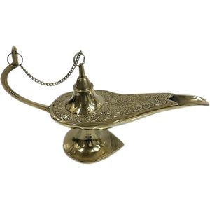 Lámparas de latón Aladdin Genie, quemador de incienso de 7 pulgadas, cerámica Mubkhar, nuevo modelo, estilo de diseño islámico, carbón de hierro fundido para casas de otoño - Product Image 2