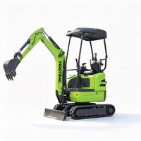Mini-excavatrice avec moteur diesel Laidong, 2 tonnes, leviers fluides, lampe de protection pour projets de location, entrepreneurs et particuliers