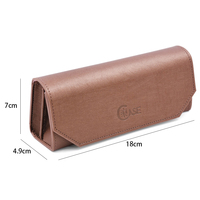 Étui à lunettes rectangulaire en PU souple personnalisable, portable, OEM ODM, impression de logo personnalisée en usine, protection pour lunettes