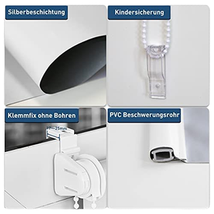 ม่านบังตาม้วนมู่ลี่ม้วนด้วยตัวเอง - Product Image 2