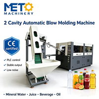 Machine de soufflage de bouteilles PET automatique à 2 cavités, entraînée par un servo-moteur, 2000BPH, contrôle PLC, pour eau, jus, boissons, huile, certifiée CE