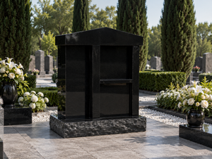 Columbarios Tradicionales Americanos de Granito Negro Ensamblados con 2 Años de Garantía para Cementerio - Product Image 4
