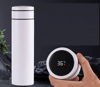 Bouteille d'eau intelligente en acier inoxydable avec affichage numérique de la température à LED gobelets thermiques isolés sous vide en vrac