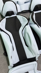 Funda Universal para <span class=keywords><strong>Asiento</strong></span> de <span class=keywords><strong>Coche</strong></span> de PVC Negra y Roja, Impermeable, de Cuero PU, Juego Completo para Audi A6 C7 C6, Funda Protectora - Product Image 6