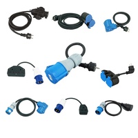 Adaptateur de chargeur EV pour prise CEE 32A vers câble d'extension de prise CEE 3P 32A pour Station de chargeur de voiture de véhicule électrique