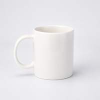 Mug Keramik Sublimasi 11oz MOQ Rendah, Cangkir Kopi Putih Polos Logo Kustom, Souvenir Personal, Grosir Partai Besar