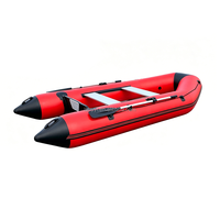 Bateau de sauvetage et d'assaut gonflable de 3,6 m (11,8 pi) avec processus de soudure à chaud, épaisseur de 0,9 mm, 6 places, rameur électrique stable, plancher de popa