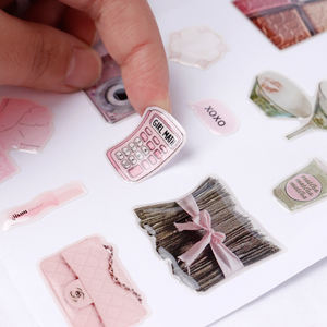 Logotipo personalizado de fábrica A6 hojas de corte de beso 3D resina epoxi funda de teléfono pegatina impresión impermeable cúpula regalo pegatinas - Product Image 5