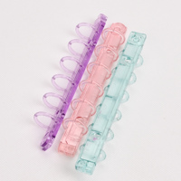Clips de reliure PP colorés, anneaux de reliure en O à 6 anneaux pour carnet de notes à feuilles mobiles, anneaux de classement, fournitures de bureau et scolaires OEM ODM