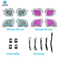 Luces Ambientales RGB para el Interior del Automóvil, 9 Piezas, para Mercedes-Benz GLC (X253/C253/W253/W254), Control por Aplicación y Pantalla, Manijas de Puerta, Rejillas de Ventilación