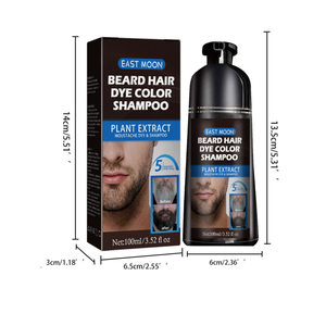 Tinte Permanente para Cabello y Barba para Hombres, Color Negro, Fácil de Usar, Crema para Colorear el Bigote, <span class=keywords><strong>Champú</strong></span> para el Cuidado del Cabello, Solo para Hombres - Product Image 4