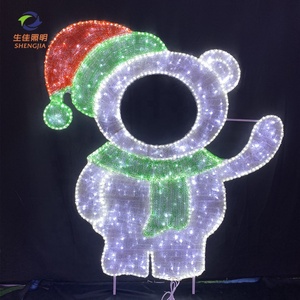 Shengjia Personalizar Florecer Adorno Motivo Decoración Gran Luz Led Proyecto Gigante Cadena de vacaciones Navidad al aire libre - Product Image 4