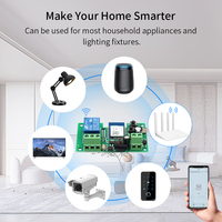 Commutateur WiFi intelligent, module d'ouverture de porte de garage fonctionne avec Alexa, Google Home Voice SmartLife Tuya APP RF 433Mhz, télécommande
