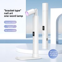 Lampe UV portable exclusive transfrontalière pour nail art, rechargeable, avec support télescopique, pour photothérapie des ongles