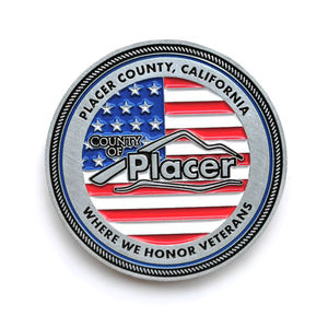 Pièce de collection personnalisée en argent antique, double face, motif bouclier du Capitole, design à remplir de peinture, vente en gros, excellent rapport qualité-prix - Product Image 5