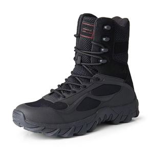 รองเท้าบูทยางสีดำสีกากีปรับแต่งได้สำหรับทำกิจกรรมกลางแจ้งรองเท้าบูทยุทธวิธีทะเลทรายโลโก้ - Product Image 3