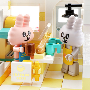 BUNNI KONBINY CAFE, Bloques de Construcción de una Mini Cafetería con Temática de Conejos, Juguete de Escena Relajante - Product Image 4