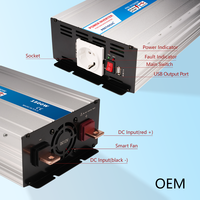 Onduleur Pretiosus à onde sinusoïdale pure avec chargeur 1500W 12/24/48V DC AC 100/110/120/220/230/240V