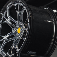 Jantes CF WHEELS personnalisées en 2 parties forgées, jantes en fibre de carbone chromées 5x130 pour Porsche 911 Cayenne Audi BMW Benz Toyota VW Ford