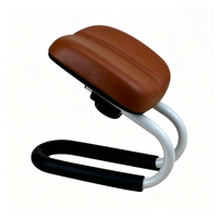 Tabouret de yoga en cuir PU en gros, avec cadre métallique ergonomique pour Pilates, entraînement d'équilibre, soutien postural, usage à domicile, en salle de sport ou en studio