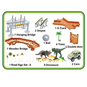 CUỘC ĐUA theo dõi đường đua linh hoạt được thiết lập với những chiếc xe đua và nhân vật hành động Khủng Long-240 mảnh chơi - Product Image 5