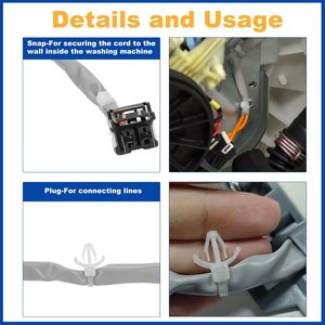 Bomba de Desagüe WH23X28418 290D1201G003 WH23X24178 Compatible con Lavadoras G-E <span class=keywords><strong>Hotpoint</strong></span>, Reemplaza a 290D1201G001 (Venta al Por Mayor) - Product Image 3