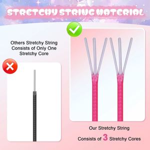 Cordon élastique transparent de 1 mm de diamètre, 50 m, pour la fabrication de bracelets d'amitié, de colliers et de créations DIY - Product Image 3