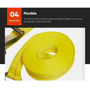 Élingues d'arrimage à cliquet super robustes de 15 pieds 4PK 1500 lb Résistance à la rupture - Product Image 5