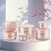Flacon cosmétique en plastique vide rechargeable pour lotion corporelle, crème pour le visage, rouge à lèvres, contenants avec bouchon à clapet, flacons rouges 30g, emballage