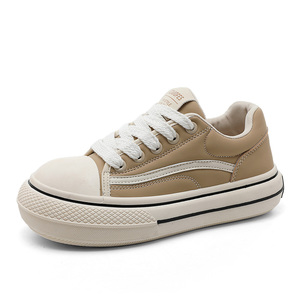 Zapatos de Mujer Nuevos 2024 con Punta Redonda, Cordones, Estilo Casual, Plataforma Gruesa, Aumentan la Estatura, Zapatos de Moda para Estudiantes - Product Image 1