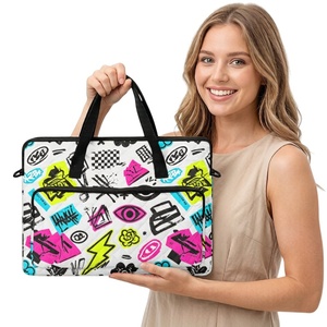 Bolso para Portátil Acolchado de Poliéster – Elegante Bolso Tipo Tote con Estampado de Cebra, Diseño Personalizable para Negocios y Viajes - Product Image 2