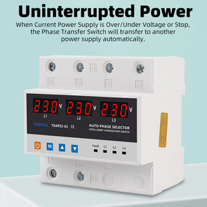 3P + N ba giai đoạn Selector Vôn kế với có thể điều chỉnh trên và dưới điện áp bảo vệ Rơ Le bảo vệ tự động chuyển đổi chuyển đổi - Product Image 3