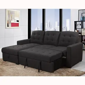 Sıcak satış güzel tasarım ucuz köşe kanepe oturma odası için Modern kumaş uzanma kanepesi yatak