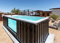 Piscine Conteneur Moderne de Luxe en Verre pour Enfants, Écologique et Durable, pour Extérieur