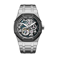 Montre mécanique squelette de luxe pour homme avec mouvement automatique Deesio, logo personnalisé, originale, pièces de montre