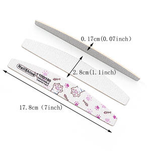 Lima de uñas gruesa de grano 100/180 cebra, <span class=keywords><strong>escofina</strong></span> de papel de esmeril de doble cara, patrón recto, diseños impresos, lima de uñas adhesiva desechable - Product Image 2