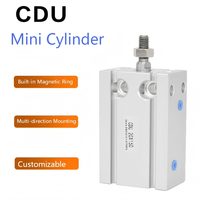 Micro-cylindre pneumatique série CDU, cylindre à installation multi-points, type à installation libre