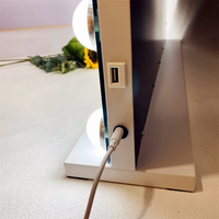 Miroir de maquillage LED intelligent mural personnalisé avec interrupteur tactile moderne et décoratif