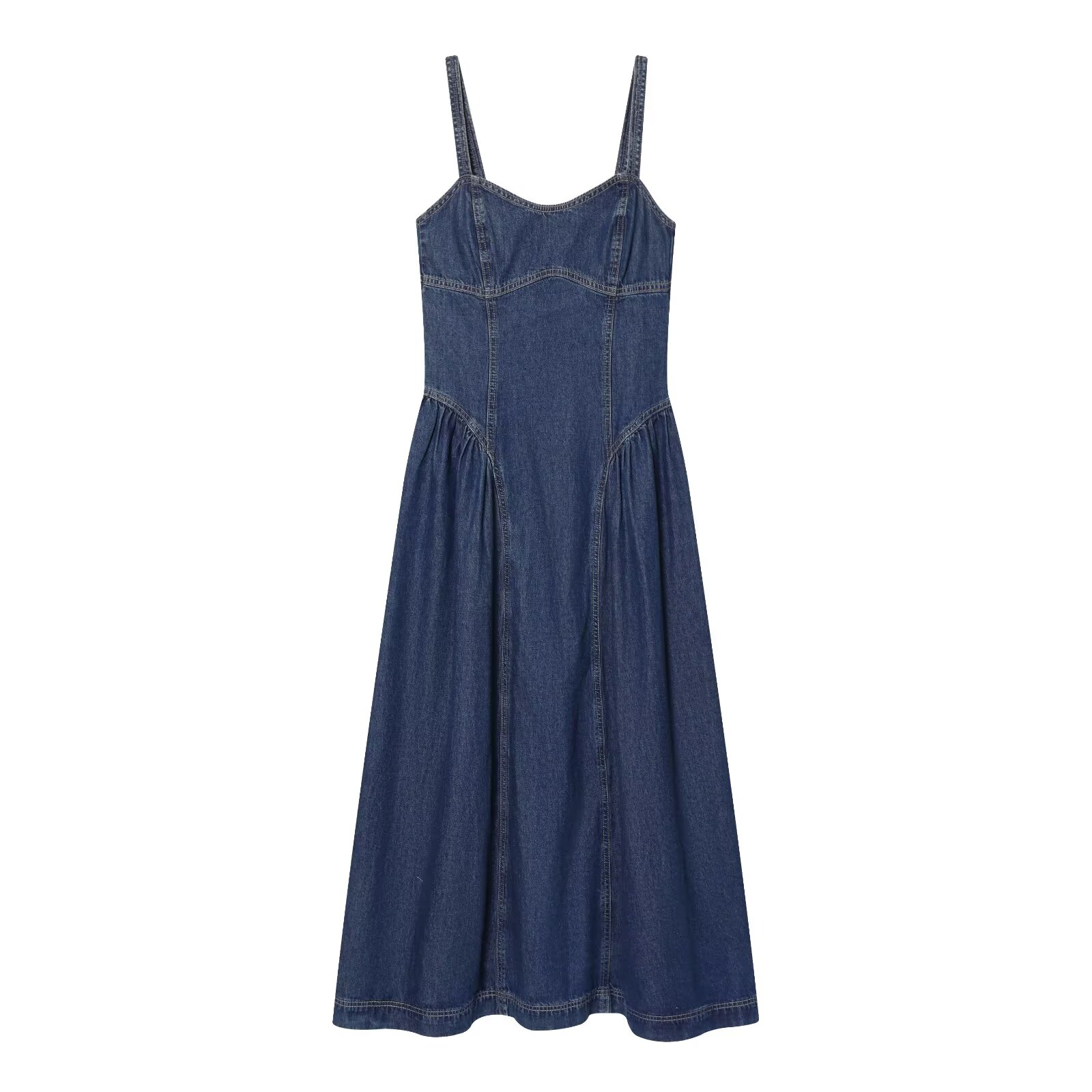 flare dresses for sale BABY BLUE LOVE DENIM MINI DRESS l FLYING TOMATO – Flying Tomato main image 0