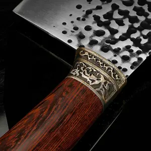 중국 스타일 직업 스테인레스 스틸 칼 고기 칼 요리사 주방 슈퍼 날카로운 나무 손잡이 정육점 칼