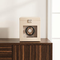 Boîte de rangement automatique pour montre carrée, en cuir et PU de qualité supérieure, remontoir de montre individuel