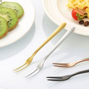 Fourchettes à escargots en acier inoxydable avec logo personnalisé, fourchettes portables pour cocktails, salades et fruits, idéales pour les fêtes et les voyages - Product Image 4