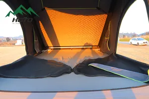 HOTO 2-4 orang tahan air RTT atap mobil tenda atas 4x4 Aluminium segitiga Oxford Pop Up cangkang keras tenda atap untuk Jeep SUV