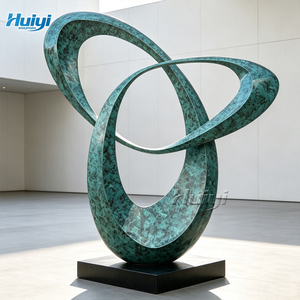 Escultura Moderna Abstracta <span class=keywords><strong>de</strong></span> Acero Inoxidable Pintada a Medida, Instalación <span class=keywords><strong>de</strong></span> Arte Metálico Contemporáneo para Plaza - Product Image 1