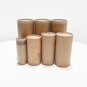 Individuelle Umweltfreundliche Kraftpapier-Zylinderverpackung für Tee, Kaffeebohnen, Karton-Zylinderbox und Kerzenpapierhüllenverpackung - Product Image 2